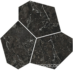 Декор  наборный чёрный матовый обрезной 26,5x25,5x0,9 Kerama Marazzi Марсель Черный 