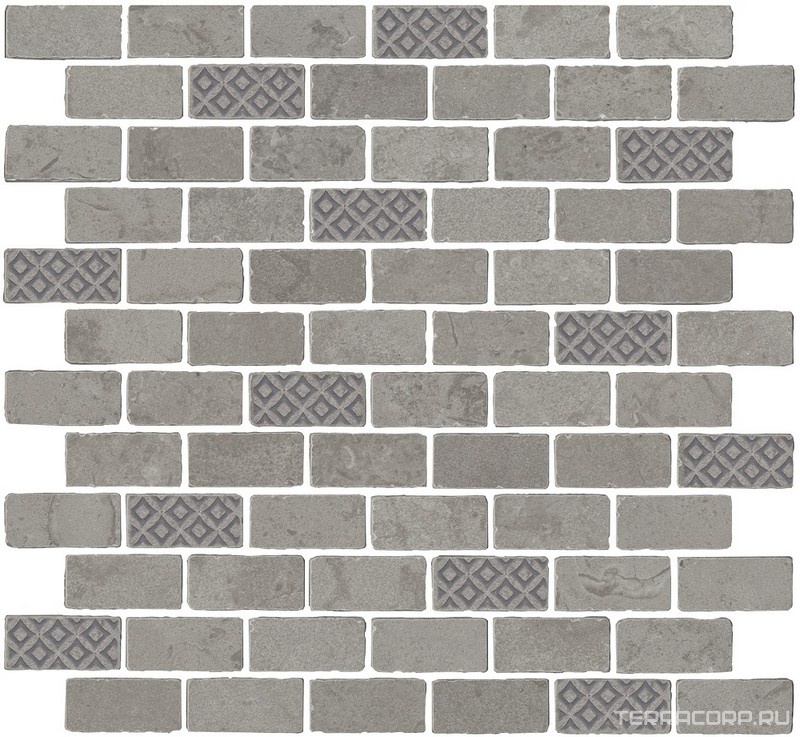 Декор Kerama Marazzi Про Лаймстоун Антика 3 мозаичный серый матовый 30x32 Серый, фото 7