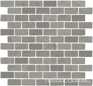 Декор Kerama Marazzi Про Лаймстоун Антика 3 мозаичный серый матовый 30x32 Серый 