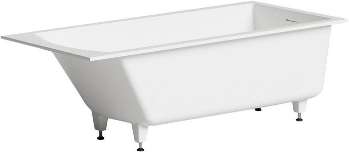 Ванна 1805x800xh625мм, встраив., литой камень S-Sense глянцевый цв.белый, д/к Up&Down в цвет ванны,интегрир.слив-перелив,ножки компл,  ZZ Salini Cascata Kit 104513G