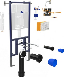 Инсталляция для подвесного унитаза, рама 51 см,, БЕЗ кнопки, ZZ Loranto Loranto 4501