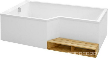 Акриловая ванна Jacob Delafon Bain-Douche Neo 160 L| 159x90x34