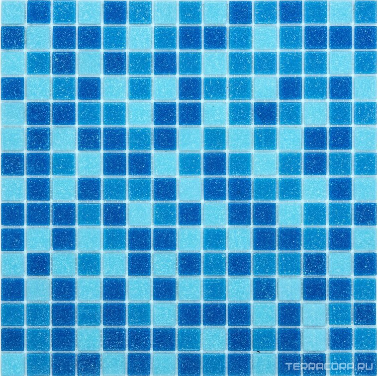 Мозаика Мастера Керамики Glass Мозаика микс стекло голубая 32.7x32.7 Голубой, фото 3