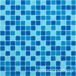 Мозаика микс стекло голубая ZZ |32.7x32.7