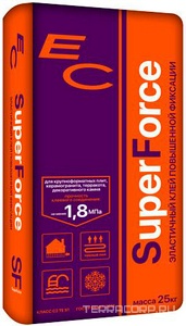  д/плитки форматом до 100 х100 см ЕС SUPER FORCE, 25кг (50) ZZ Екатеринодарские смеси Клей ЕСSUPER