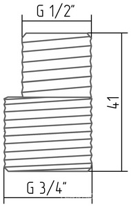 Комплект эксцентриков  G 3/4" НР х G 1/2" НР (2 шт.), ZZ Сунержа Стилье 02104-1234