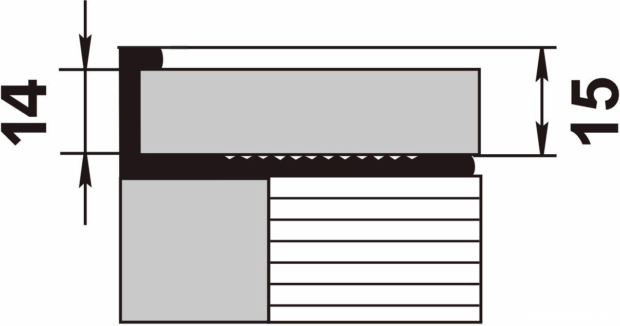 Профиль окантовочный 01-15.2700.01л Лука ПК Серебряный, фото 4