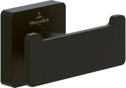 Крючок двойной, (цв.черный матовый),  ZZ Villeroy & Boch Elements – Striking TVA152012000K5