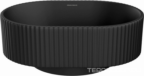 Раковина накладная ARTBASIN Vento 50, цв черный матовый, БЕЗ ЛОГОТИПА, донноый клапан в КОМПЛ. XX Kerama Marazzi Artbasin VE.NN.wb.50\BLK.M