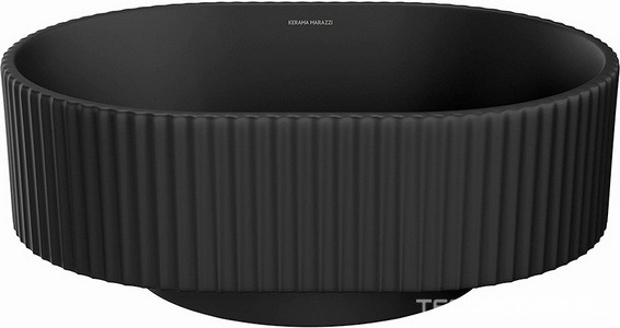 Раковина накладная ARTBASIN Vento 50, цв черный матовый, БЕЗ ЛОГОТИПА, донноый клапан в КОМПЛ. XX Kerama Marazzi Artbasin VE.NN.wb.50\BLK.M