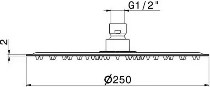 Круглая душевая лейка ETERNA, нержавеющая сталь ZZ Kerama Marazzi Eterna 29392XKM.50.050