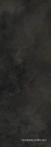 Керамогранит Laminam Rus Ossido  Nero 5,6 mm (на сетке) 100x300 Черный 