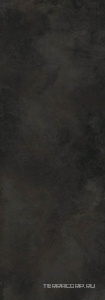 Керамогранит Laminam Rus Ossido  Nero 5,6 mm (на сетке) 100x300 Черный 