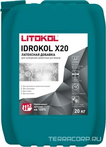Добавка латексная для увеличения адгезии цементных растворов Idrokol x20-m 20 кг ZZ Litokol IdroKol LK-IK20