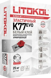 Клеевая смесь  K77 белый 25 кг.ПП ZZ Litokol SuperFlex LK77W