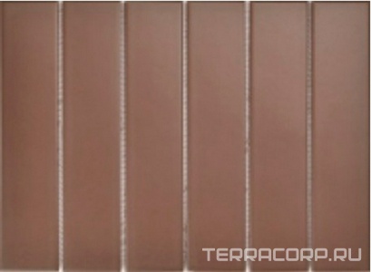 Мозаика Porcelain Mosaic  Strip 4.5x19.5 Mosaic 4.5x19.5 Y45P827 Коричневая матовая 28.8x19.5 Комбинированный 