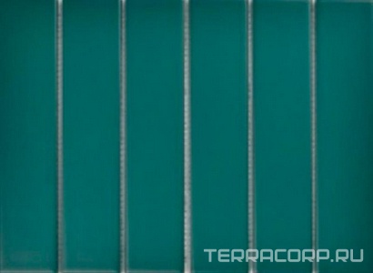 Мозаика Porcelain Mosaic Strip 4.5x19.5 Mosaic 4.5x19.5 Y45P811 Зеленая матовая 28.8x19.5 Зеленый 