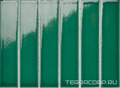 Мозаика Porcelain Mosaic Strip 4.5x19.5 Mosaic 4.5x19.5 Y45P338 Зеленая глянцевая 28.8x19.5 Зеленый 