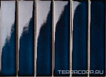 Мозаика Porcelain Mosaic Strip 4.5x19.5 Mosaic 4.5x19.5 Y45PW07 Черная глянцевая 28.8x19.5 Черный 