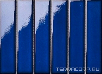 Мозаика Porcelain Mosaic Strip 4.5x19.5 Mosaic 4.5x19.5 Y45PW03 Синяя глянцевая 28.8x19.5 Синий 