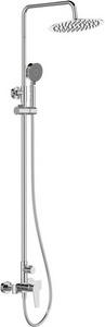 Смеситель для душа, со стационарным верхн.душем d25см., душевая лейка, шланг в компл., (цв.хром),  ZZ BelBagno Ancona ANCONA-DOCM-CRM