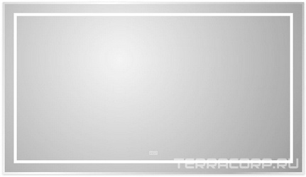 Зеркало в алюминиевой раме 1400x800x32мм, со встроенным светильником, и сенсорным выключателем, (рама цв.сатин), Kraft ZZ