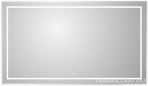 Зеркало в алюминиевой раме 1400x800x32мм, со встроенным светильником, и сенсорным выключателем, (рама цв.сатин),  ZZ BelBagno Kraft SPC-KRAFT-1400-800-LED-TCH-WARM