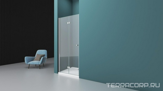 Дверь в нишу 800хh1950мм, 2-х секционная, складная вовнутрь, правая/левая, (стекло прозрачное 6мм, фурн.цв.хром),  ZZ BelBagno Albano ALBANO-BS-12-80-C-Cr