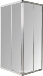 Душевое ограждение 1200x800х1900мм, прямоуг., сдвижные двери, правая/левая, (стекло прозрачн.5мм., фурн.цв.хром), Due ZZ