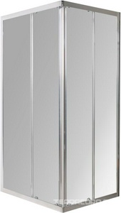 Душевое ограждение 1200x800х1900мм, прямоуг., сдвижные двери, правая/левая, (стекло прозрачн.5мм., фурн.цв.хром),  ZZ BelBagno Due DUE-AH-2-120/80-C-Cr