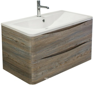 База под раковину подвесная с двумя выкатными ящиками, 1000x455x525мм, без раковины, (цв.Pino Scania), Acqua ZZ BelBagno ACQUA ACQUA-1000-2C-SO-PS