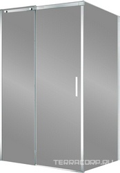 Душевое ограждение 1500x1000х1950мм, прямоуг., сдвижная дверь, боковая стенка, правая/левая, (стекло прозрачн.8мм, фурн.цв.хром), Acqua ZZ