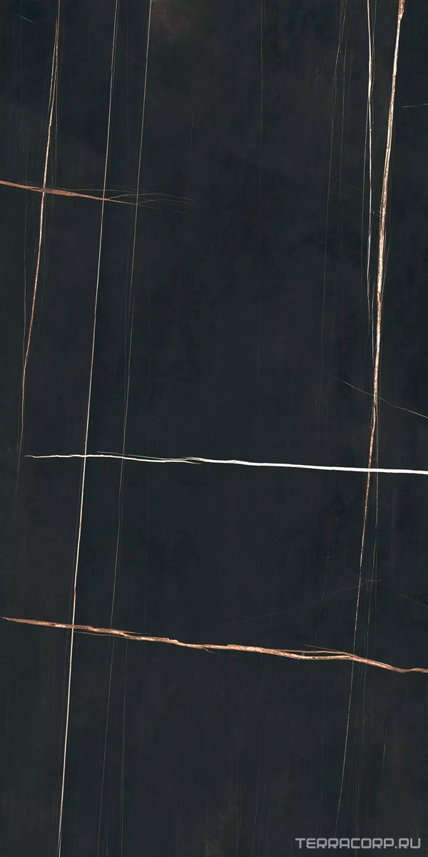 Керамогранит Florim Stone Marble Sahara Noir Glossy 6 mm 160x320 Черный, фото 5