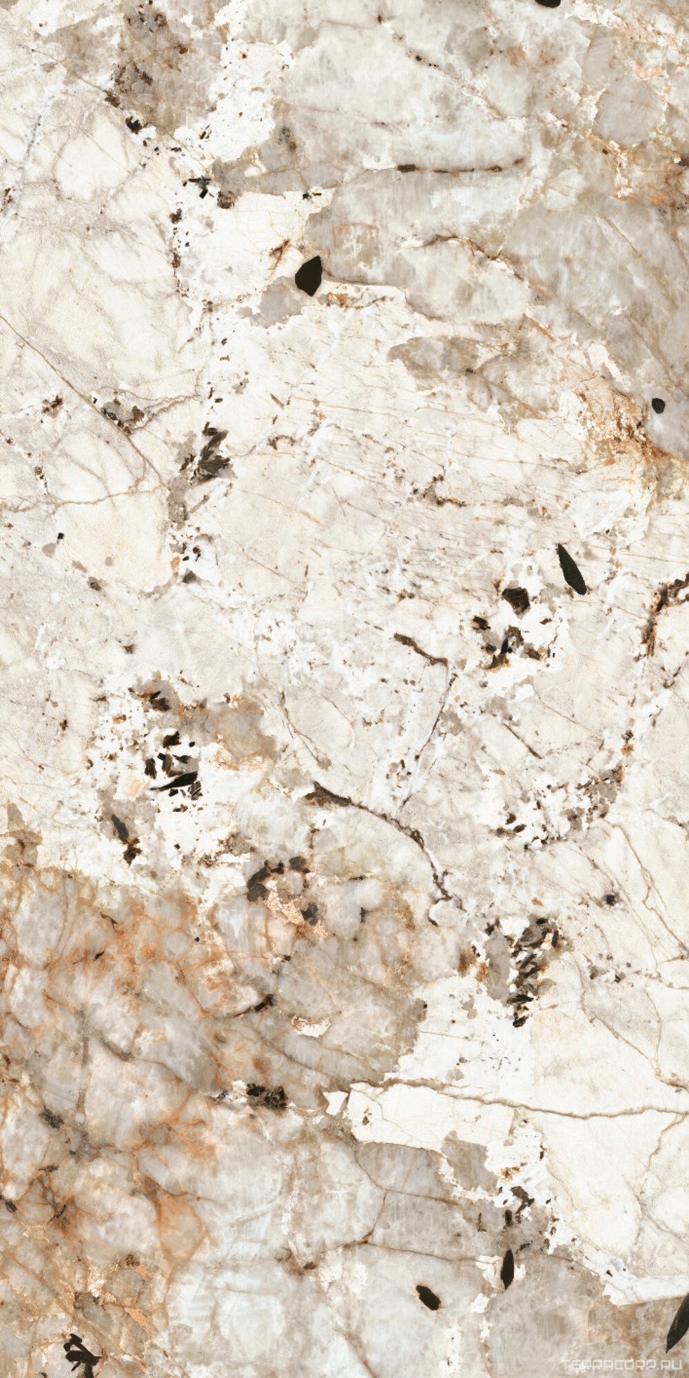 Керамогранит Florim Stone Marble Heri Tundra B Glossy Stu 12 mm 160x320 Бежевый, фото 3