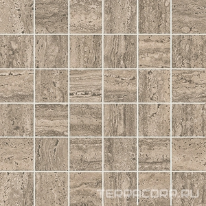 Декор Про Травертин мозаичный бежевый тёмный матовый обрезной 30x30x0,9 Kerama Marazzi  Бежевый 