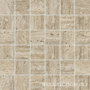 Декор Про Травертин мозаичный бежевый матовый обрезной 30x30x0,9 Kerama Marazzi  Бежевый 