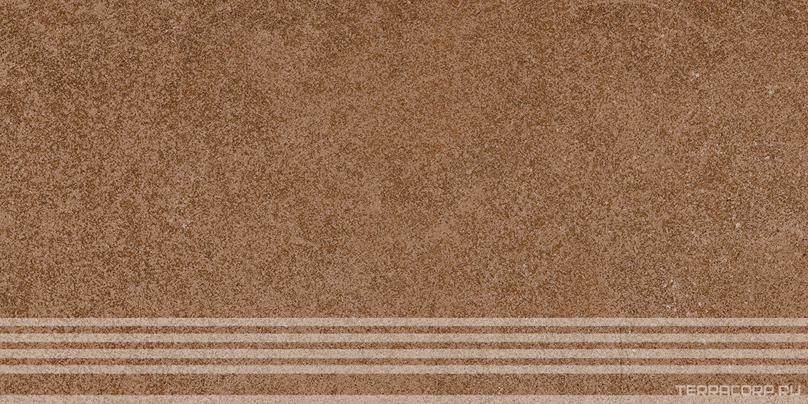 Керамогранит Kerama Marazzi Ступень фронтальная Руссильон коричневый матовый обрезной 30x60x0,9 Коричневый, фото 7