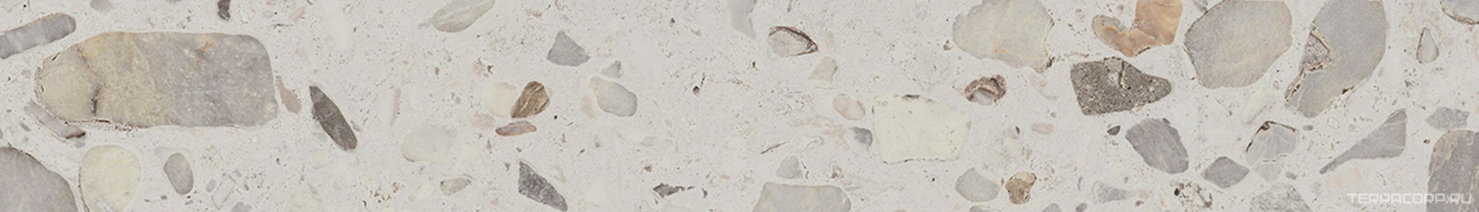 Плинтус Тараскон Стоун серый светлый матовый обрезной 60x9,5x0,9 Kerama Marazzi  Серый 