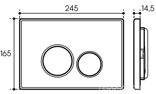 Унитазы Aqueduto  Cone Компл.: унитаз подв.,безободк,Tornado 480х360мм, цв.белый гл, сиденье с микролиф,, инстал. д/унит., крепёж, клавиша смыва Circulo цв.белый, Cone ZZ Белый 