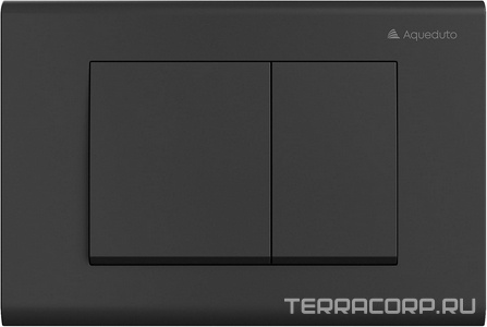 Унитазы Aqueduto Cone Компл.: унитаз подв.,безободк,Tornado 480х360мм,цв.белый гл, сиденье с микролиф,,инстал. д/унит., крепёж, клавиша смыва QUADRADO цв.черный мат, ZZ Белый 