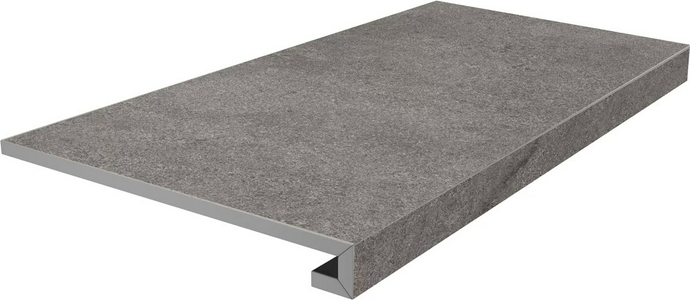 Ступени Kerama Marazzi  Портленд Ступень фронтальная клееная Портленд серый тёмный матовый обрезной 33x80x0,9 Серый 