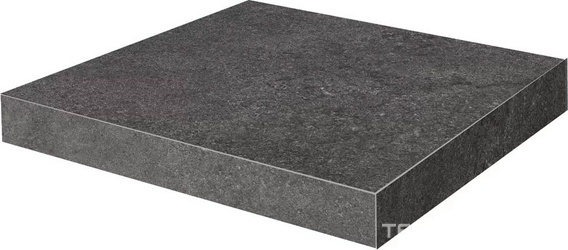 Ступень угловая клееная Портленд антрацит матовый обрезной 33x33x0,9