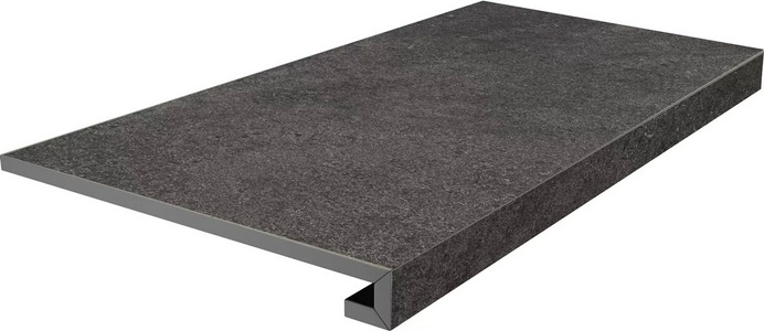 Ступени Kerama Marazzi Портленд Ступень фронтальная клееная  антрацит матовый обрезной 33x80x0,9 Антрацит 