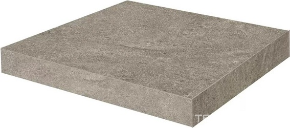 Ступень угловая клееная Портленд бежевый тёмный матовый обрезной 33x33x0,9