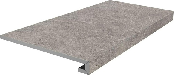 Ступень фронтальная клееная Портленд серый матовый обрезной 33x80x0,9