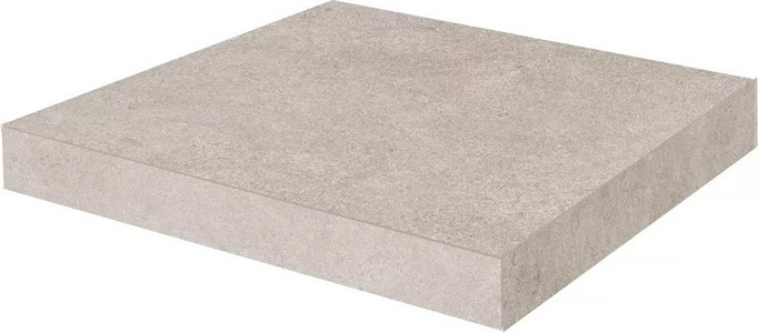 Ступени Kerama Marazzi Портленд Ступень угловая клееная  серый светлый матовый обрезной 33x33x0,9 Серый 