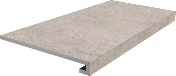 Ступень фронтальная клееная Портленд серый светлый матовый обрезной 33x80x0,9