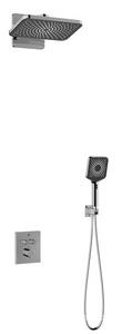 Душевой к-т: смес-термостат с перекл., встр.в стену, верхний душ, ручн.душ, шланг, кронштейн, шланговое подсоединение, (цв.хром),  ZZ Vincea Inspire VSFW-3I21MT4CH