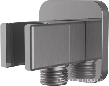 Душевой к-т: смеситель встр.в стену, верхний душ, ручн.душ, шланг, кронштейн совмещ. со шланг.подсоед., (цв.вороненая сталь),  ZZ Vincea Inspire VSFW-421I4GM