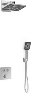 Душевой к-т: смеситель встр.в стену, верхний душ, ручн.душ, шланг, кронштейн совмещ. со шланг.подсоед., (цв.хром),  ZZ Vincea Inspire VSFW-421I4CH